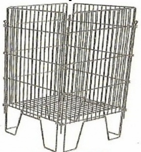 Хромированная корзина 410х410х780