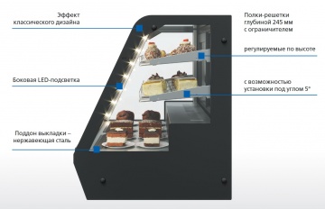 Витрина нейтральная Carboma ASTI A59 N 0,9-1