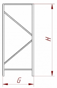 Рама для стеллажа Lager H=2000, G=500