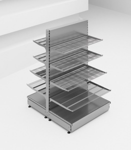 Стеллаж островной сетчатый Praktisch 1650x665x470