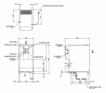 Льдогенератор-диспенсер Hoshizaki DCM-60KE-P EU