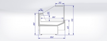 Витрина холодильная ВПC Italfrigo Toscana Q 3750 Д