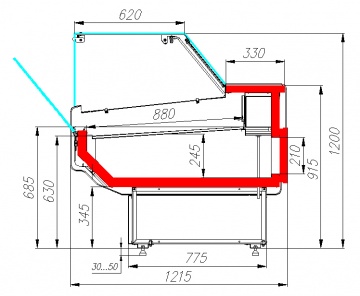 Холодильная витрина Carboma Atrium 2 GC120 SM 1,5-1 KombiLux (статика) (снято с производства)