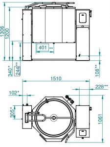 Котел пищеварочный Abat КПЭМ-350-О без миксера