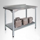 Стол производственный Финист СПЛ (800х400х850) борт, полка сплошная и каркас оцинк.