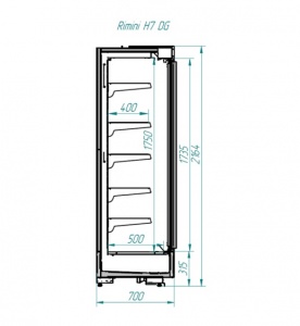 Охлаждаемый стеллаж Italfrigo Rimini H7 DG BOX 1250 Д (гастрономическая)