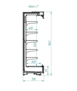 Охлаждаемый стеллаж Italfrigo Rimini L7 BOX 1875 Д (базовая)