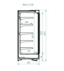 Охлаждаемый стеллаж Italfrigo Rimini L9 DG BOX 2500 Д (гастрономическая)