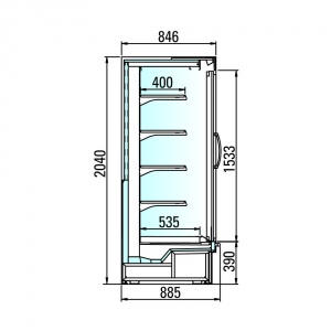 Пристенная горка Arneg BRIONI 2 H200 DOORS GI 1250