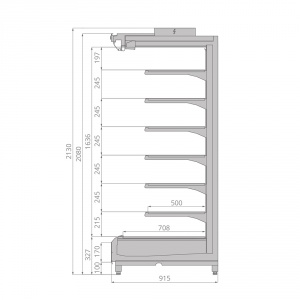 Пристенная горка гастрономическая Brandford Tesey Compact 250