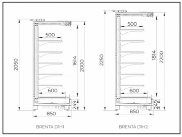 Горка среднетемпературная BRENTA DG D1H2 375 (cо стеклопакетом)