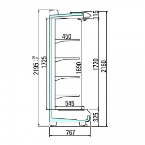 Пристенная горка Arneg PANAMA 3 75 H216 1250