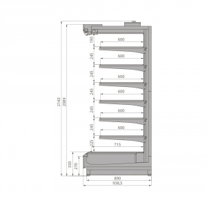 Холодильная горка Brandford TESEY 2080 Portable 250